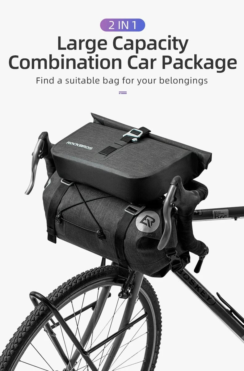 ROCKBROS - Waterproof Handlebar Bag Set – Durable, Spacious and Adventure-Ready