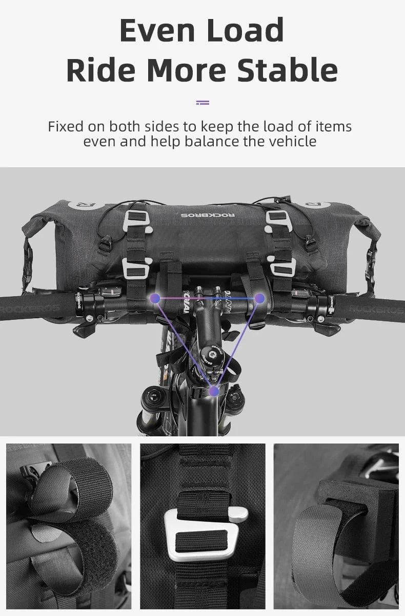 ROCKBROS - Waterproof Handlebar Bag Set – Durable, Spacious and Adventure-Ready