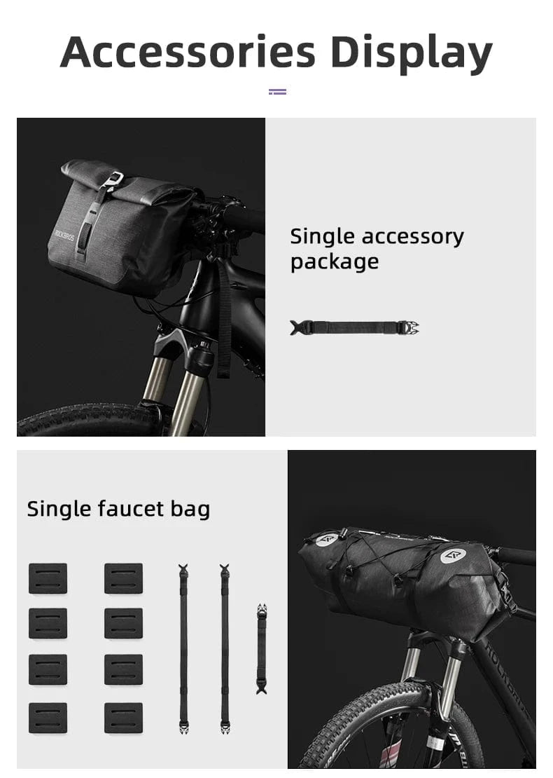 ROCKBROS - Waterproof Handlebar Bag Set – Durable, Spacious and Adventure-Ready