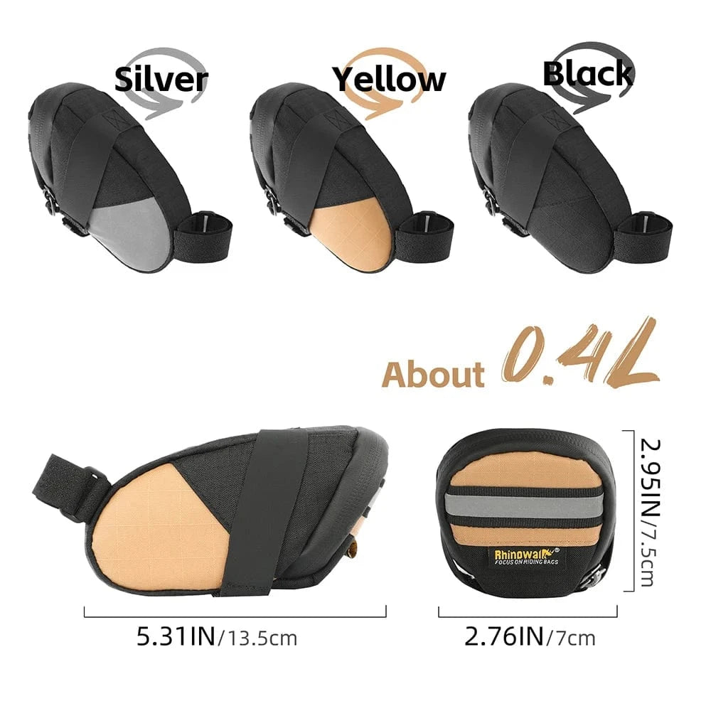 Rhinowalk - Mini Saddle Bag 0.4L – Compact Bike Seat Storage