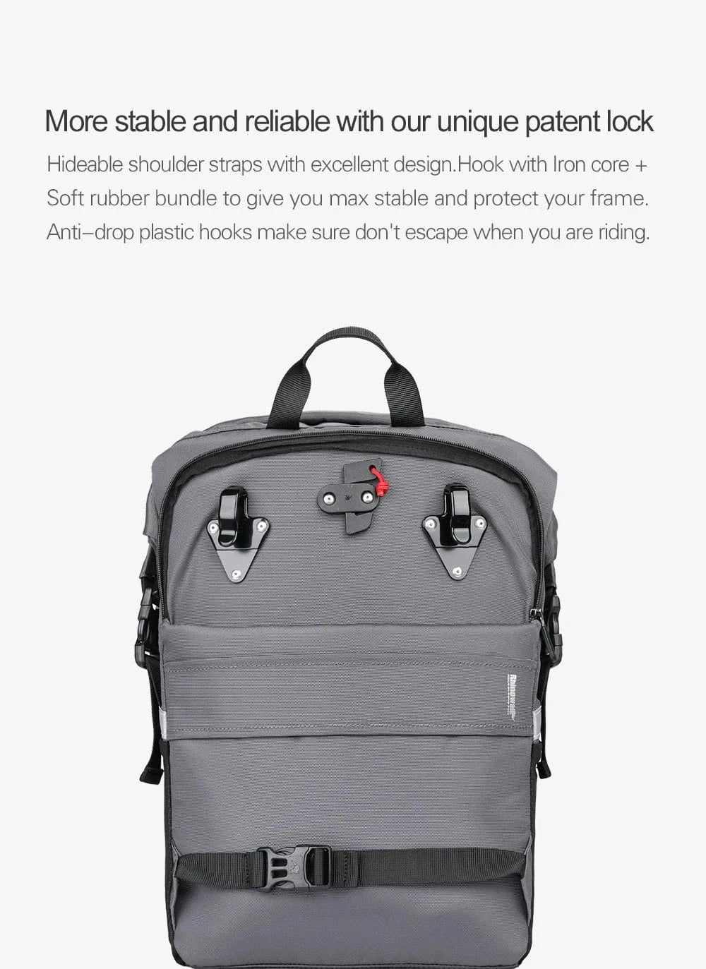RHINOWALK - 24L Waterproof Bike Pannier Bag – Versatile Cycling Backpack