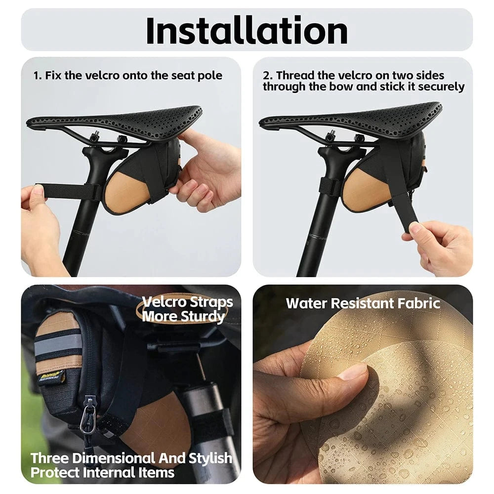 Rhinowalk - Mini Saddle Bag 0.4L – Compact Bike Seat Storage