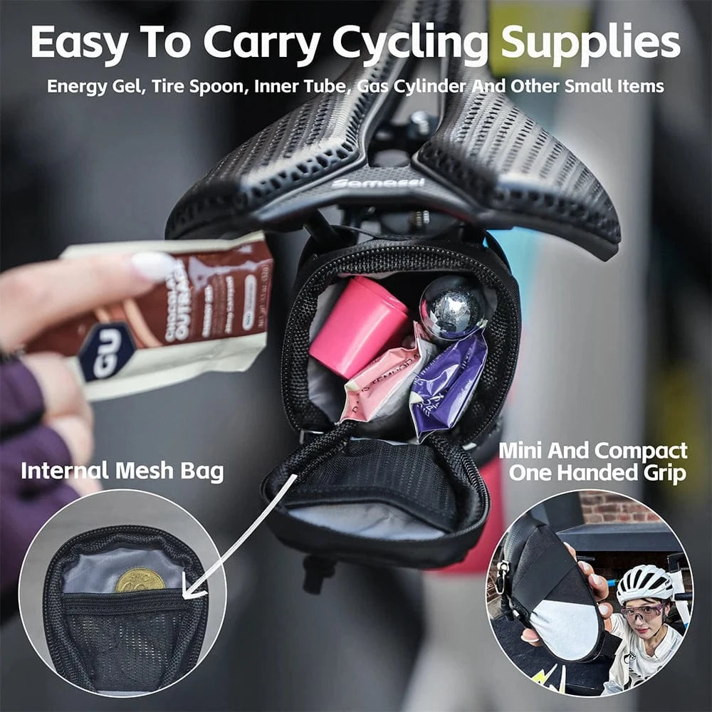 Rhinowalk - Mini Saddle Bag 0.4L – Compact Bike Seat Storage