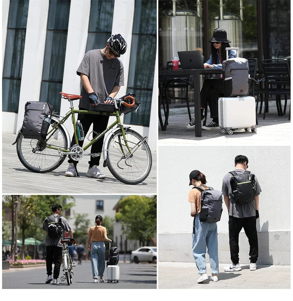 RHINOWALK - 24L Waterproof Bike Pannier Bag – Versatile Cycling Backpack