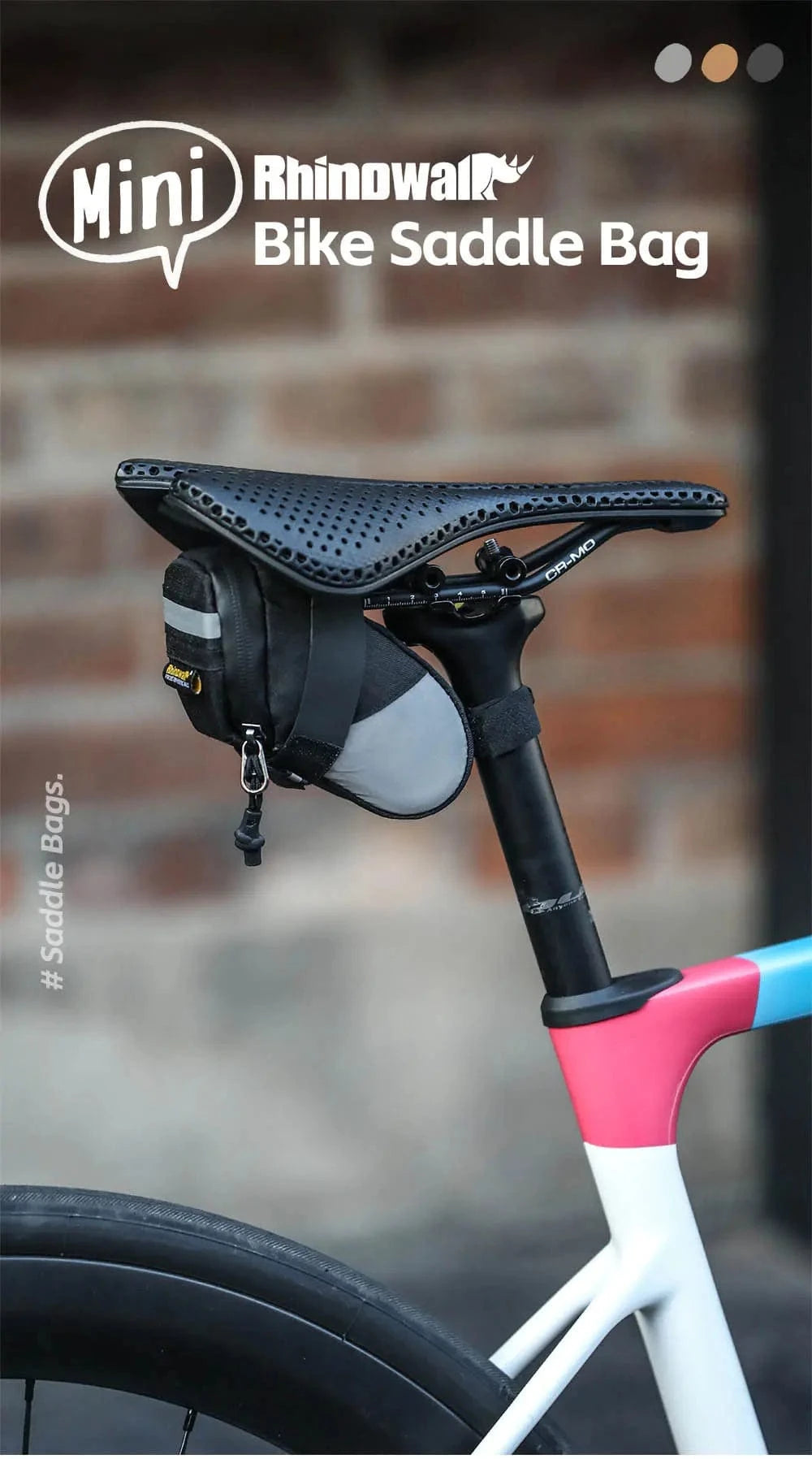 Rhinowalk - Mini Saddle Bag 0.4L – Compact Bike Seat Storage