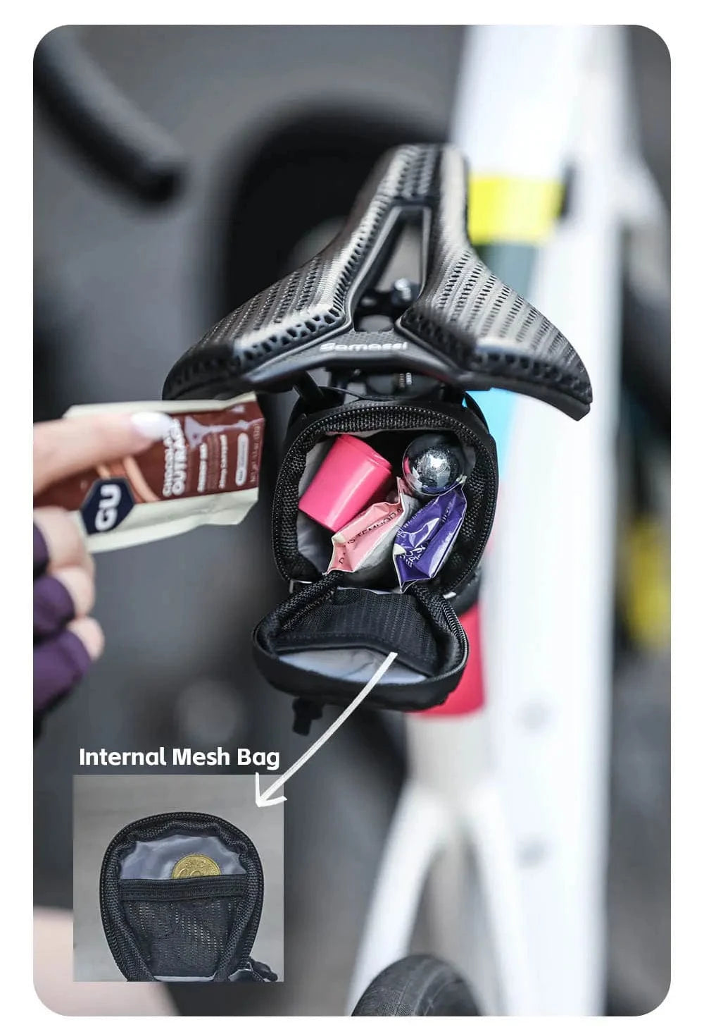 Rhinowalk - Mini Saddle Bag 0.4L – Compact Bike Seat Storage
