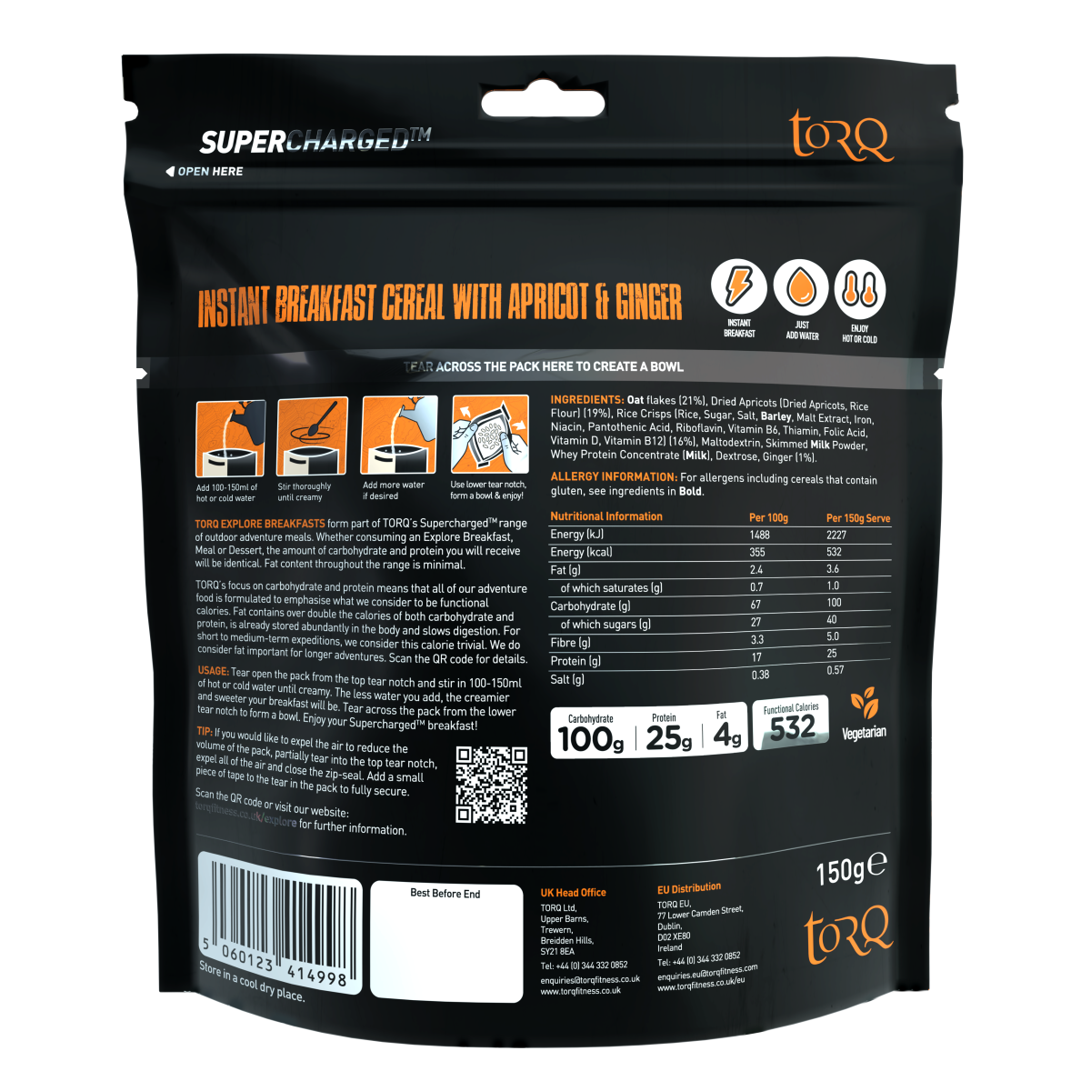 TORQ Explore - Apricot & Ginger Breakfast