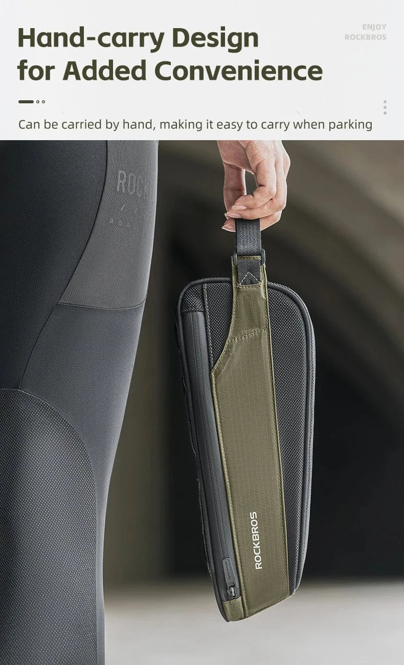 Bike & Bag bicycle frame & fork bags Bottom tube bag 1.4L ROCKBROS - Ultralight Bottom Tube Bicycle Bag – 1.4L Reflective Storage