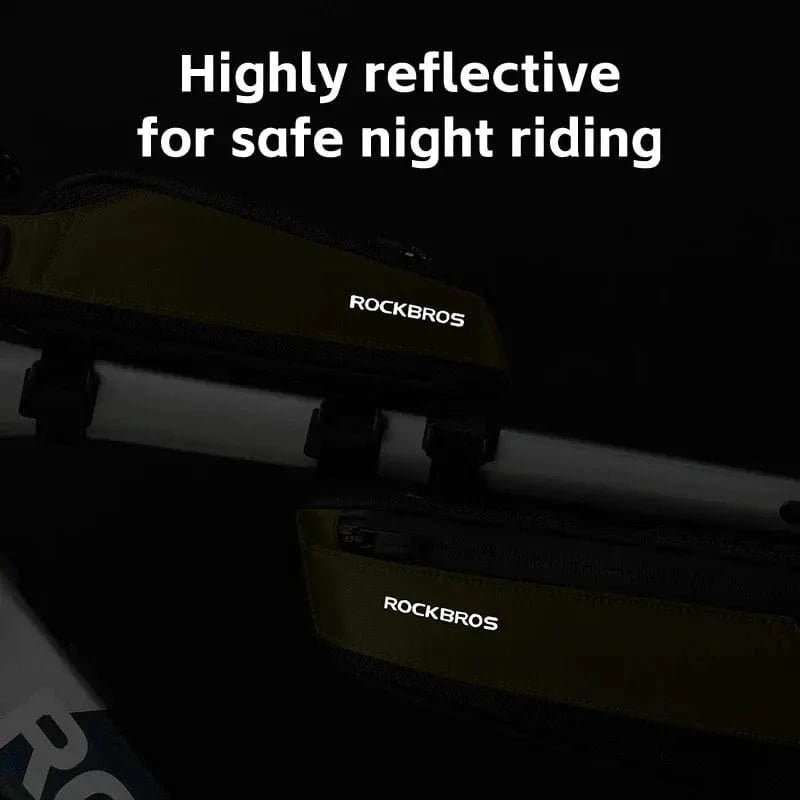 Bike & Bag bicycle frame & fork bags Bottom tube bag 1.4L ROCKBROS - Ultralight Bottom Tube Bicycle Bag – 1.4L Reflective Storage