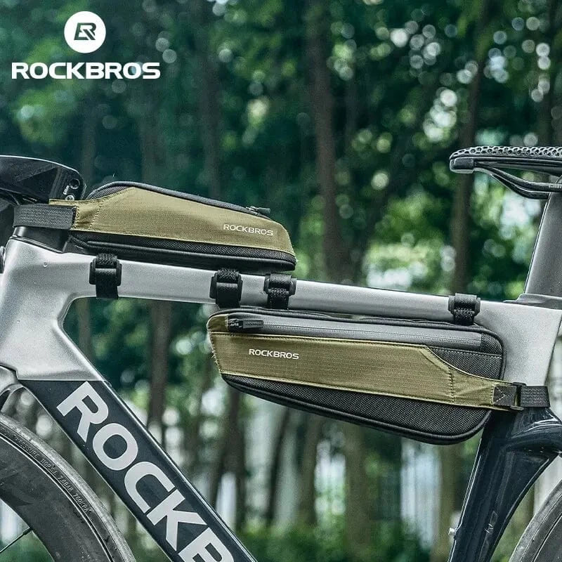 Bike & Bag bicycle frame & fork bags Bottom tube bag 1.4L ROCKBROS - Ultralight Bottom Tube Bicycle Bag – 1.4L Reflective Storage