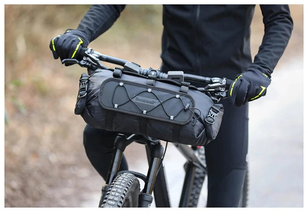 Bike & Bag Bicycle handlebar bags RHINOWALK - Waterproof Handlebar Roll & 12L Dry Bag