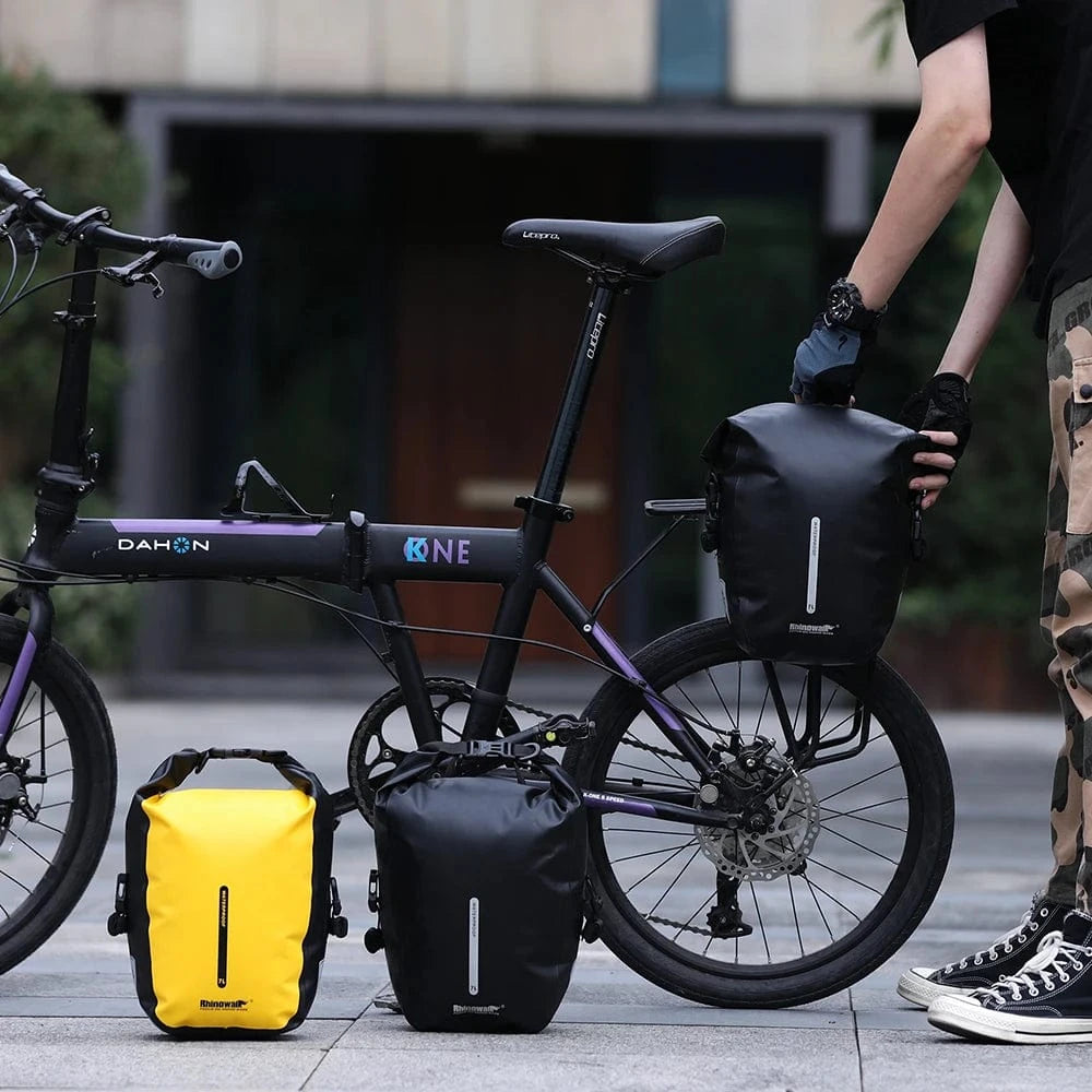Bike & Bag Bicycle Pannier Bags RHINOWALK - Waterproof Bike Pannier Bag (10L) - Brompton, Road & MTB Pannier
