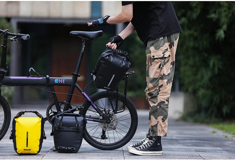 Bike & Bag Bicycle Pannier Bags RHINOWALK - Waterproof Bike Pannier Bag (10L) - Brompton, Road & MTB Pannier