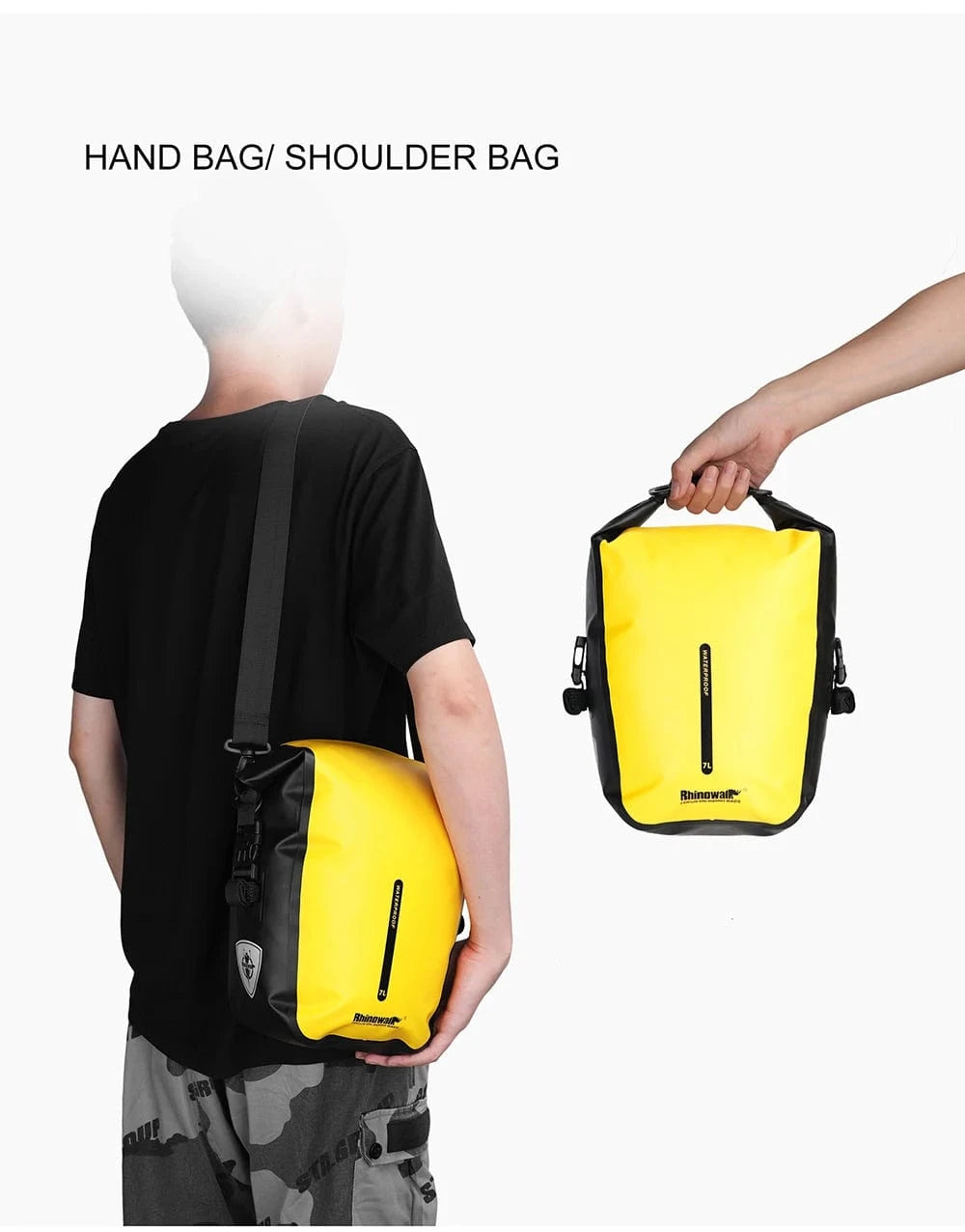 Bike & Bag Bicycle Pannier Bags RHINOWALK - Waterproof Bike Pannier Bag (10L) - Brompton, Road & MTB Pannier