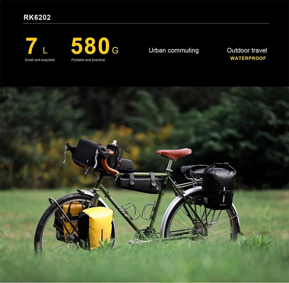Bike & Bag Bicycle Pannier Bags RHINOWALK - Waterproof Bike Pannier Bag (10L) - Brompton, Road & MTB Pannier