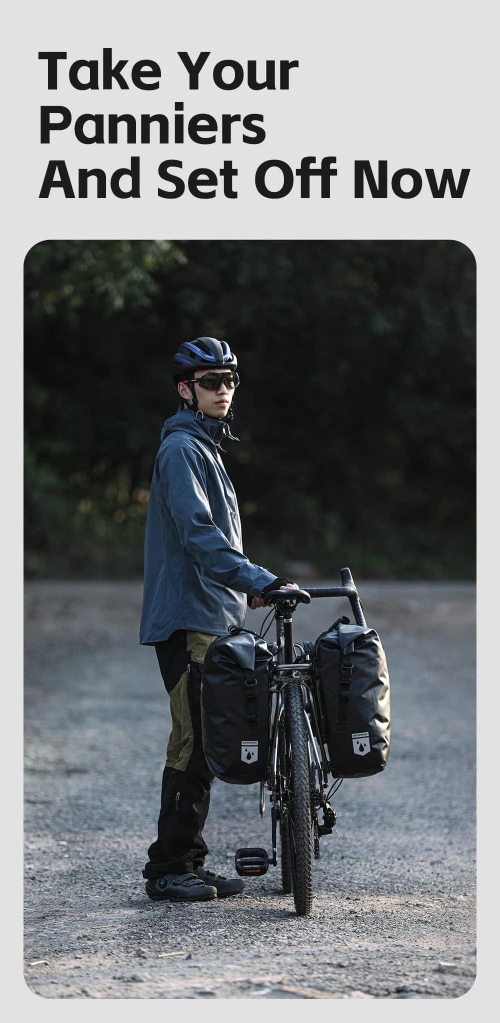 Bike & Bag Bicycle Pannier Bags RHINOWALK - Waterproof Bike Pannier ā Quick Release (25L)