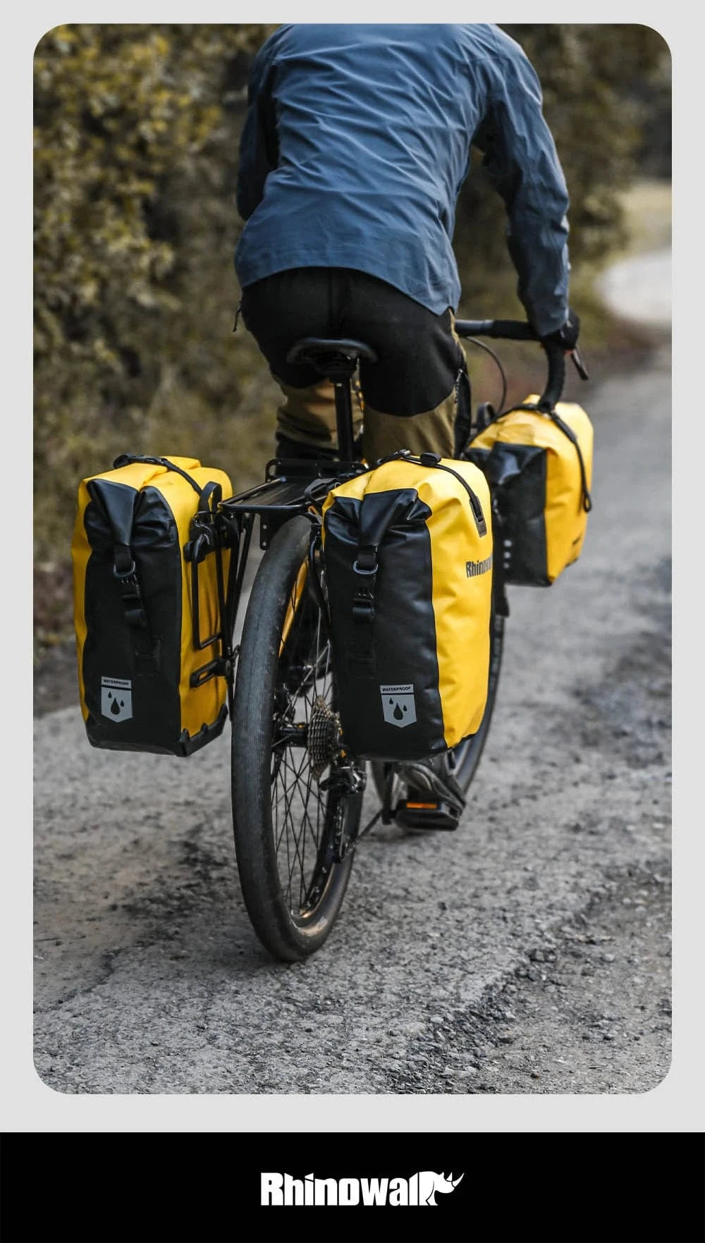 Bike & Bag Bicycle Pannier Bags RHINOWALK - Waterproof Bike Pannier ā Quick Release (25L)