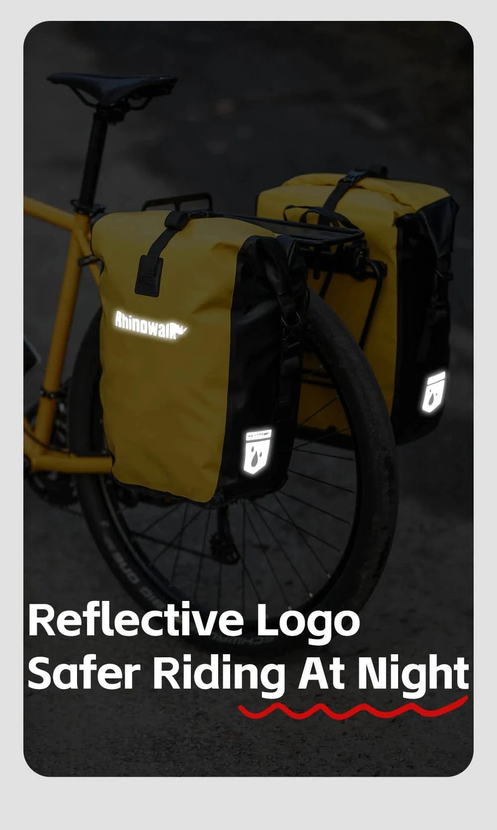 Bike & Bag Bicycle Pannier Bags RHINOWALK - Waterproof Bike Pannier ā Quick Release (25L)