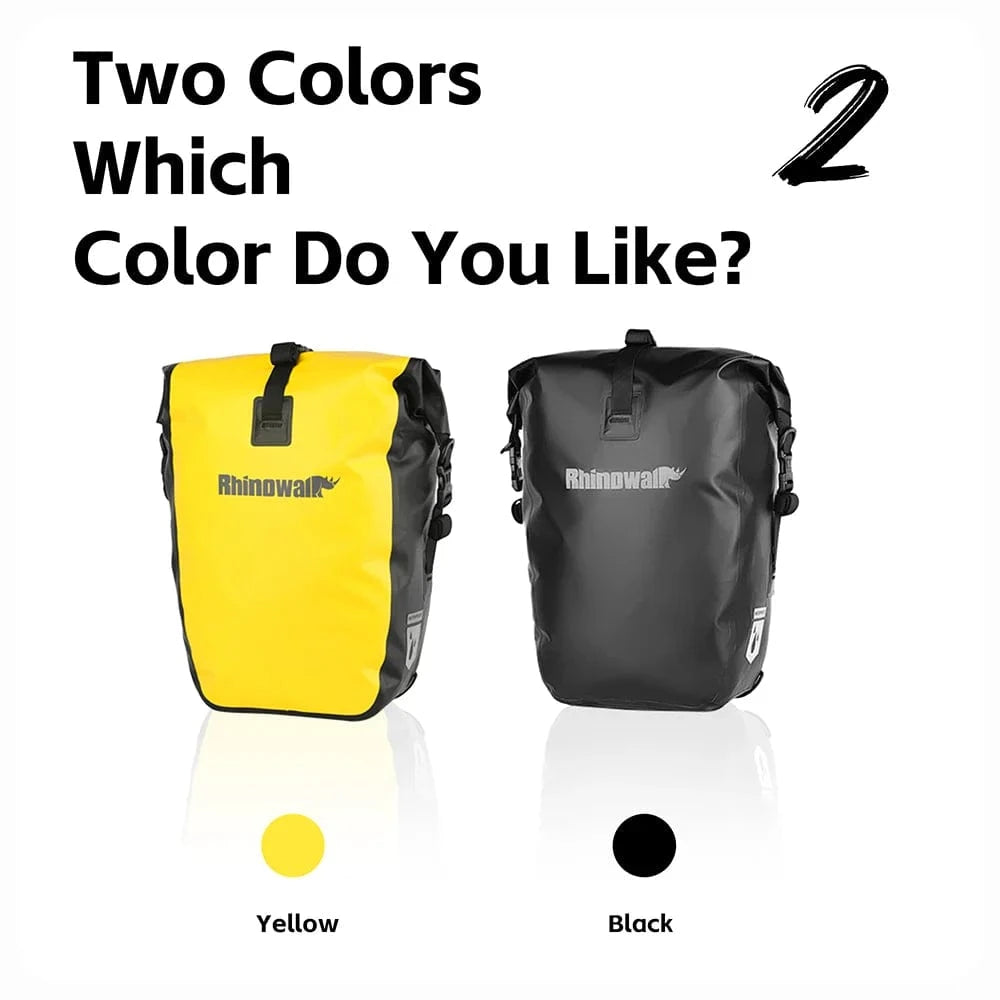 Bike & Bag Bicycle Pannier Bags RHINOWALK - Waterproof Bike Pannier ā Quick Release (25L)
