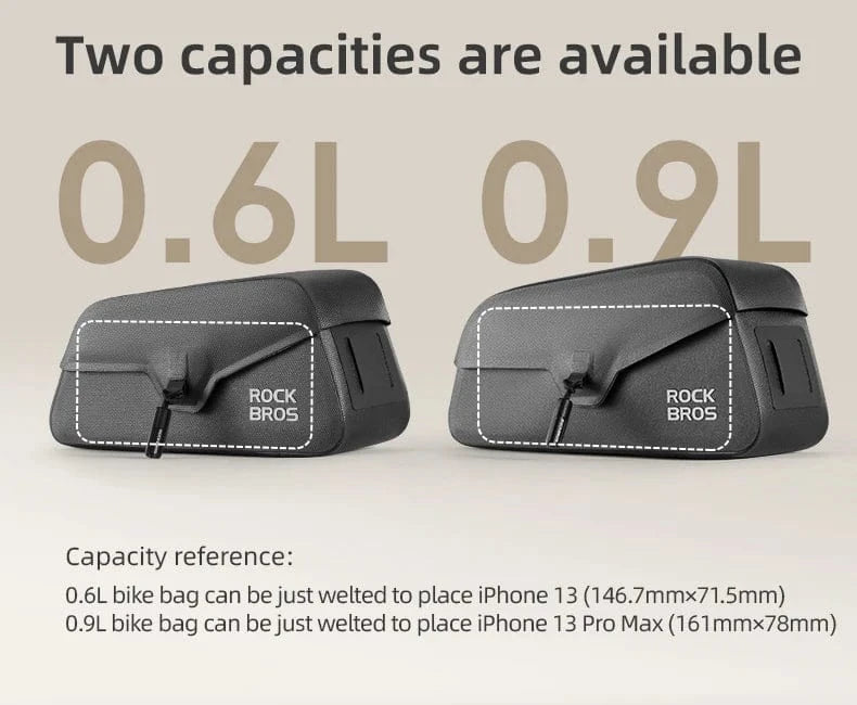 Bike & Bag bicycle top tube bag ROCKBROS - Magnetic Waterproof Top Tube Bag (0.6L/0.9L)