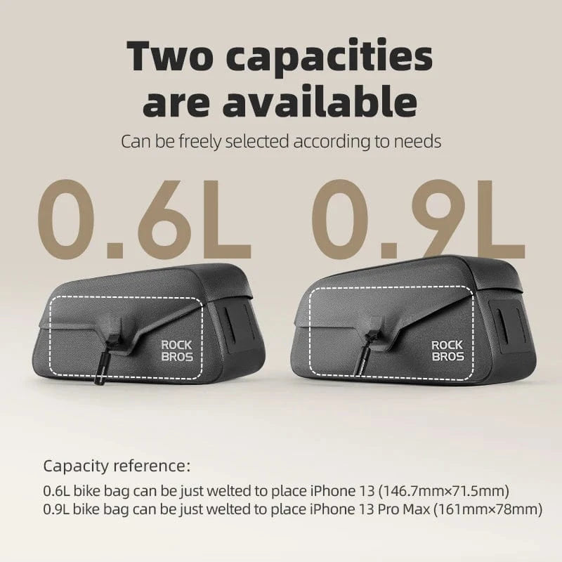 Bike & Bag bicycle top tube bag ROCKBROS - Magnetic Waterproof Top Tube Bag (0.6L/0.9L)