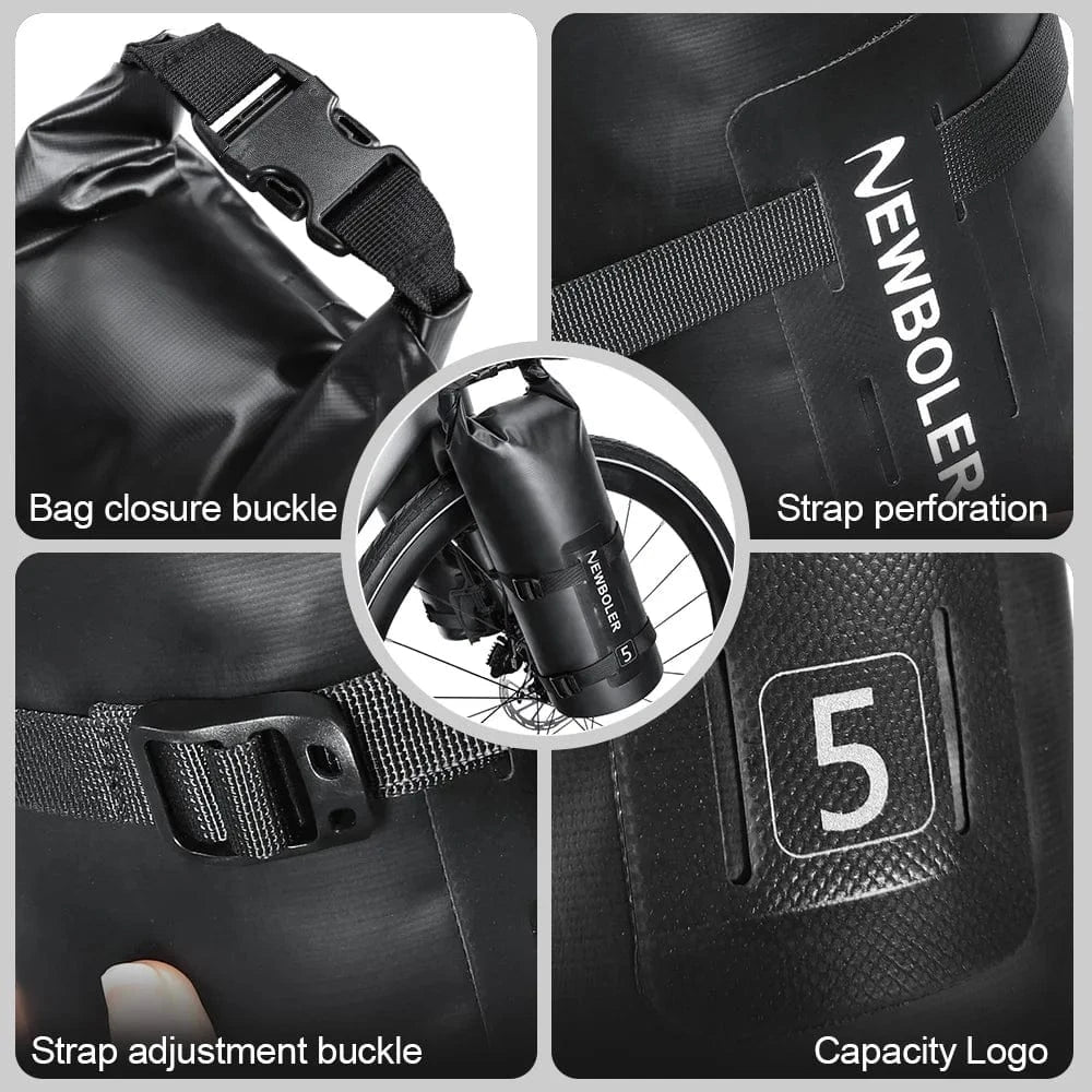 Bike & Bag Fork Bags NEWBOLER - Waterproof Front Fork Cages and Dry Bags - 5L
