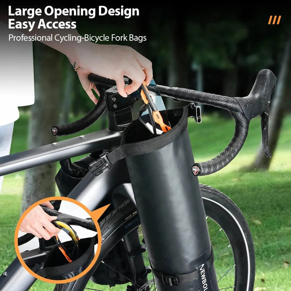 Bike & Bag Fork Bags NEWBOLER - Waterproof Front Fork Cages and Dry Bags - 5L