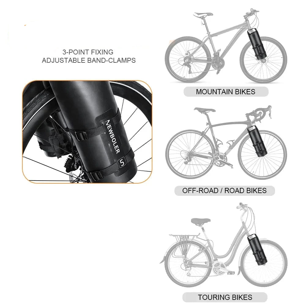 Bike & Bag Fork Bags NEWBOLER - Waterproof Front Fork Cages and Dry Bags - 5L