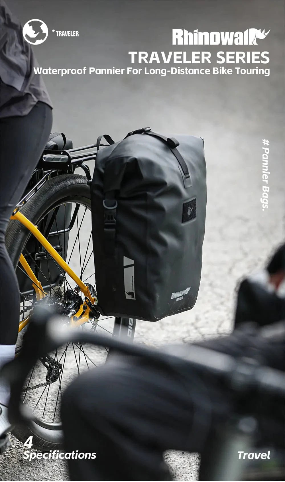 Bike & Bag RHINOWALK - 2025 Traveler Series Waterproof Pannier Bag (6L, 12L, 20L, 25L)