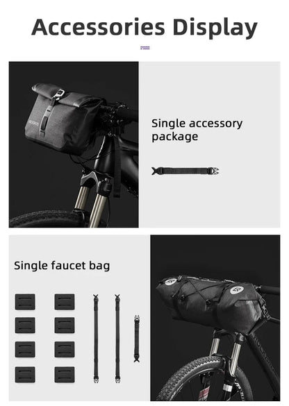 ROCKBROS - Waterproof Handlebar Bag Set – Durable, Spacious and Adventure-Ready