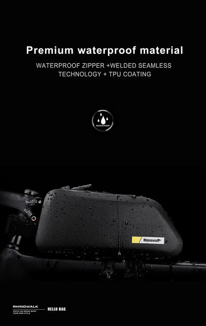 RHINOWALK - Waterproof Top Tube Bag 1.5L – Black
