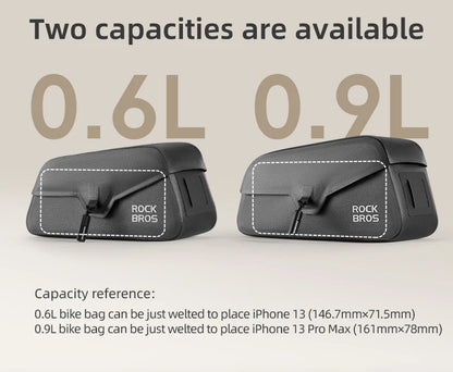 ROCKBROS - Magnetic Waterproof Top Tube Bag (0.6L/0.9L)