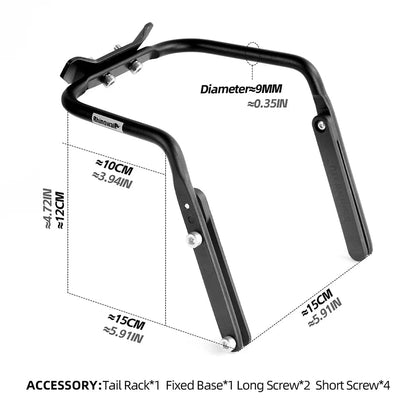 Rhinowalk - Bike Saddle Stabilizer Bracket – 2025 Version with Scratch-Proof Plates