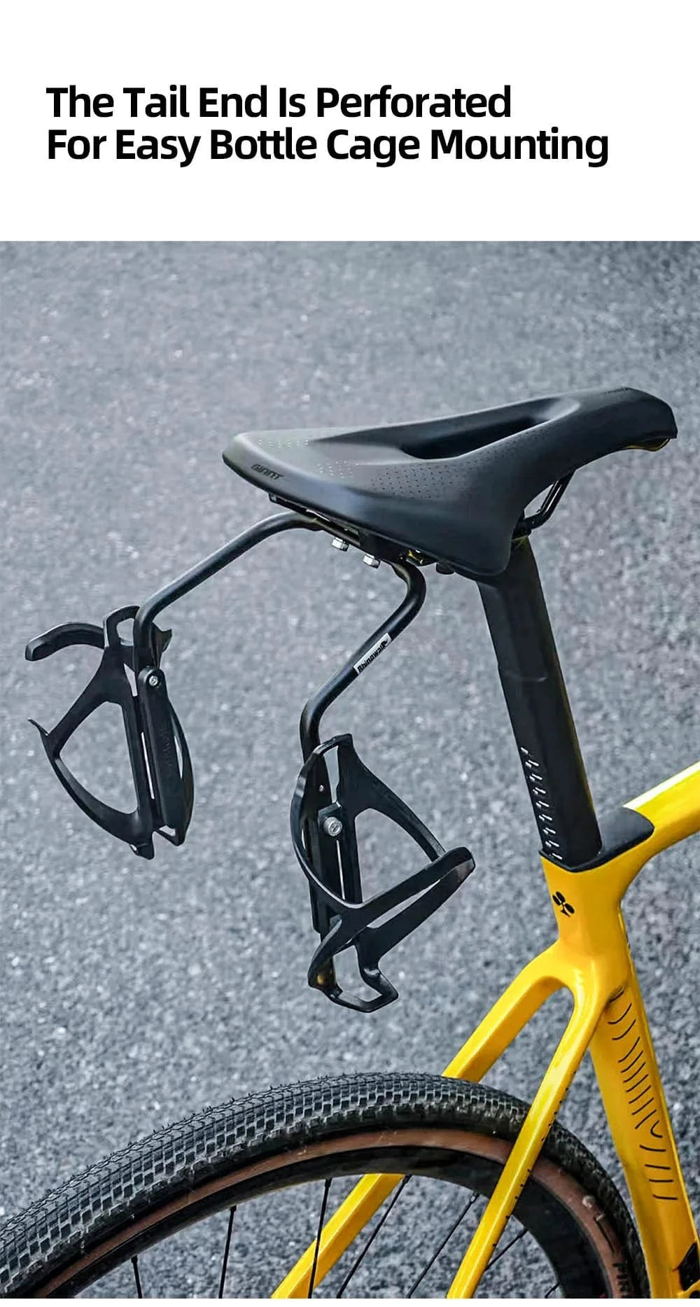 Rhinowalk - Bike Saddle Stabilizer Bracket – 2025 Version with Scratch-Proof Plates