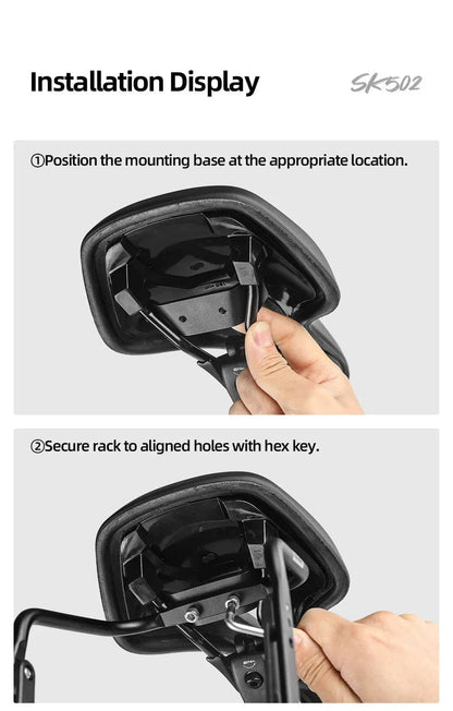 Rhinowalk - Bike Saddle Stabilizer Bracket – 2025 Version with Scratch-Proof Plates