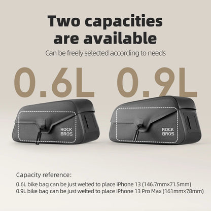 ROCKBROS - Magnetic Waterproof Top Tube Bag (0.6L/0.9L)