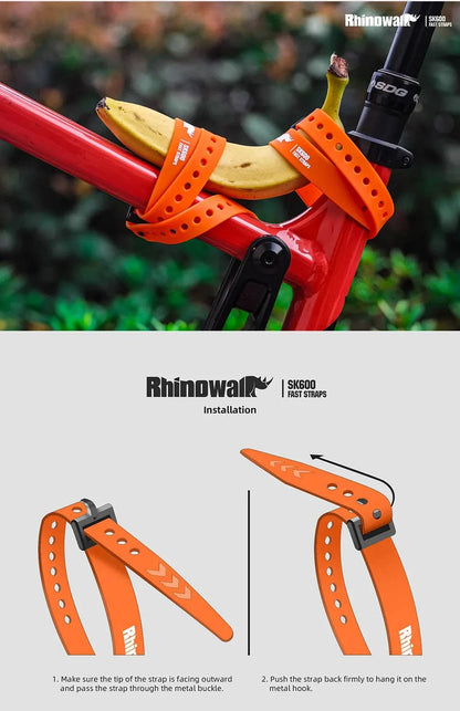 Rhinowalk - 600mm Elastic Strap – Heavy-Duty Cycling Luggage Fastener