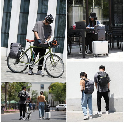 RHINOWALK - 24L Waterproof Bike Pannier Bag – Versatile Cycling Backpack