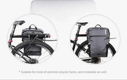 RHINOWALK - 24L Waterproof Bike Pannier Bag – Versatile Cycling Backpack