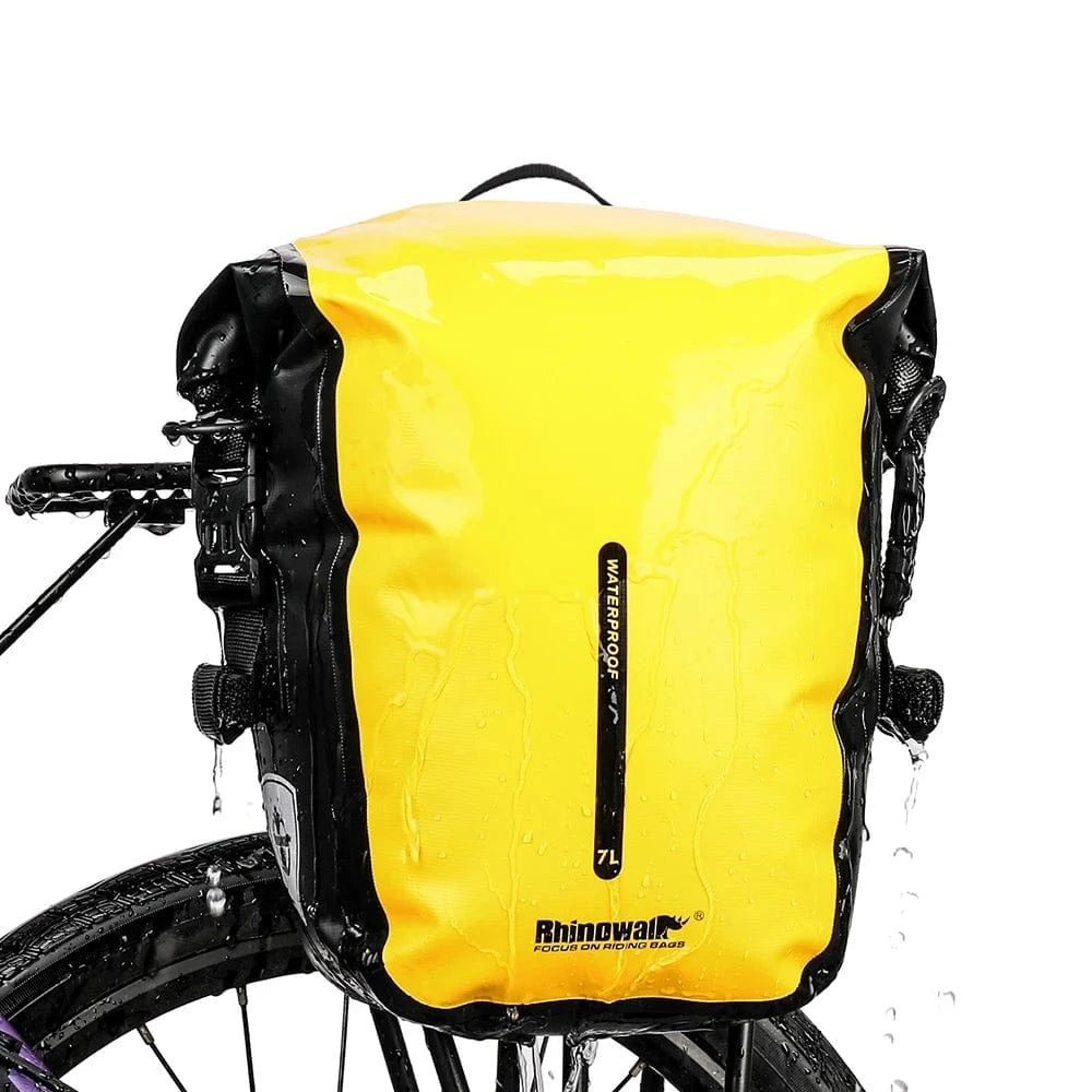 Bike & Bag Bicycle Pannier Bags RK6202-10L Yelow RHINOWALK - Waterproof Bike Pannier Bag (10L) - Brompton, Road & MTB Pannier