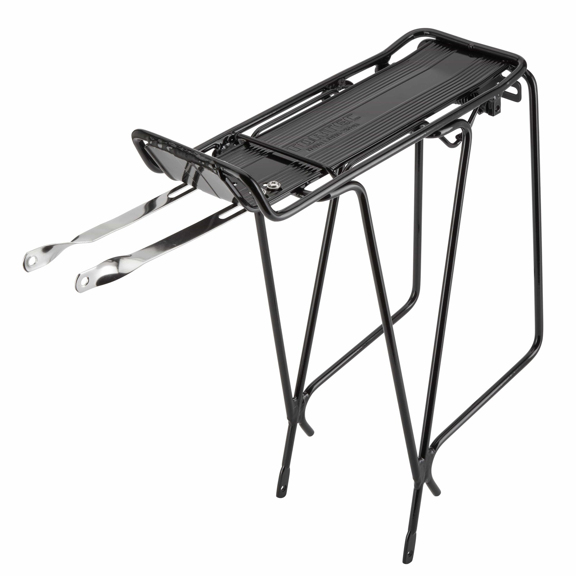 Bike & Bag Bicycle Pannier Racks Black TORTEC - Tour Rear Rack With Spring Clip