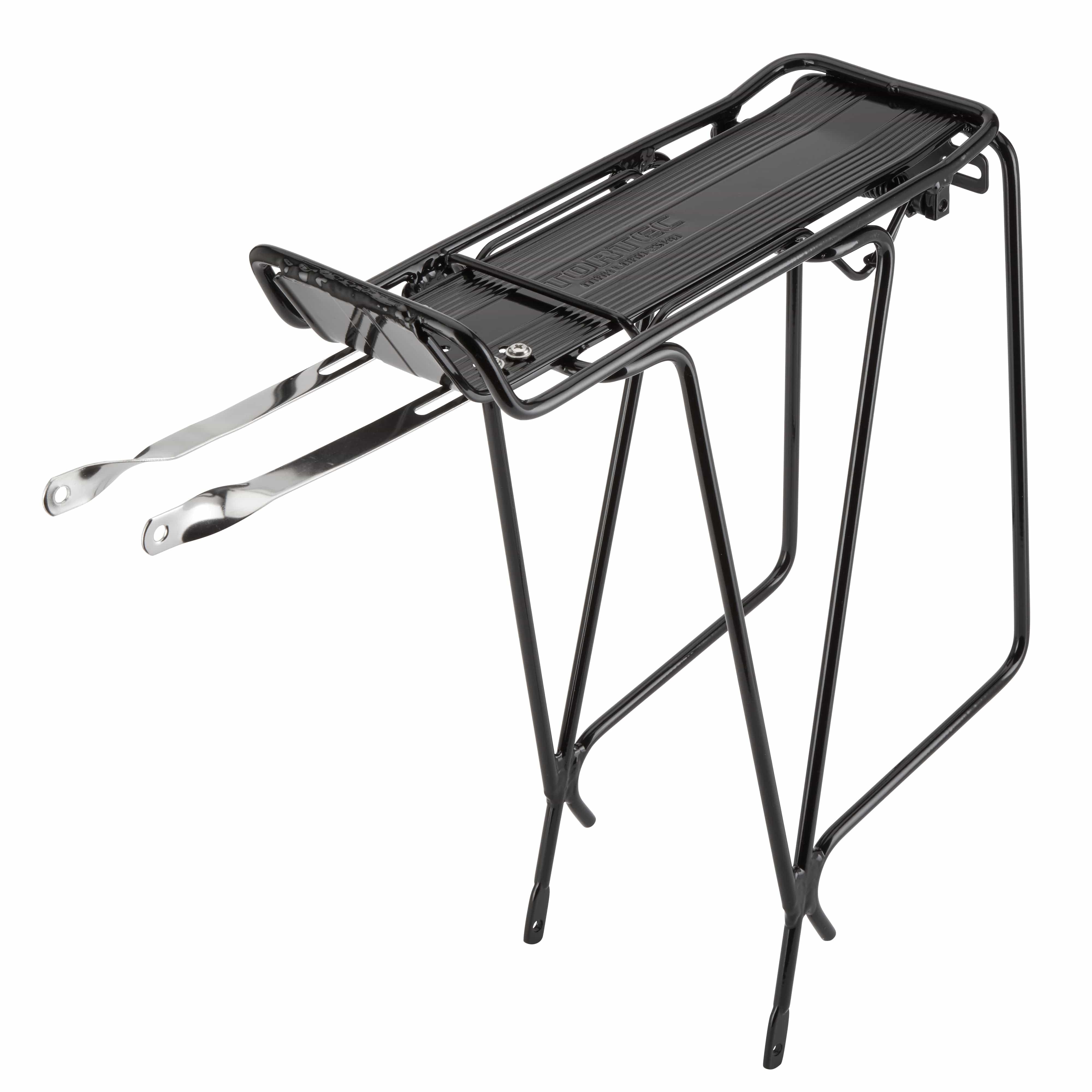 Bike & Bag Bicycle Pannier Racks Black TORTEC - Tour Rear Rack With Spring Clip