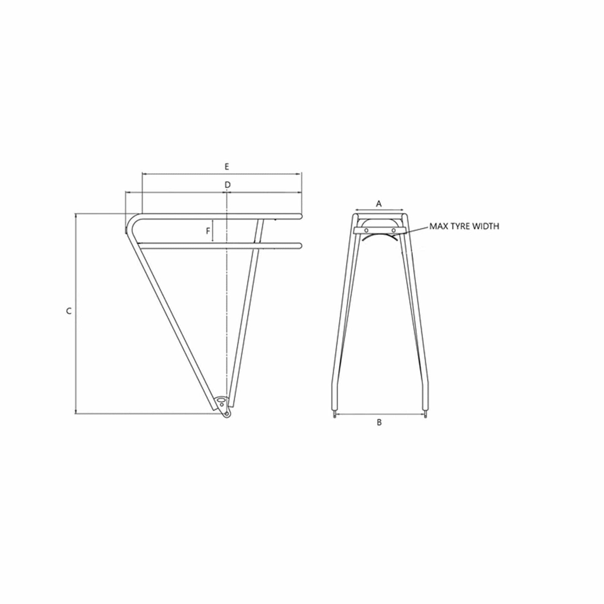 Bike & Bag Bicycle Pannier Racks TORTEC - Tour Rear Rack With Spring Clip