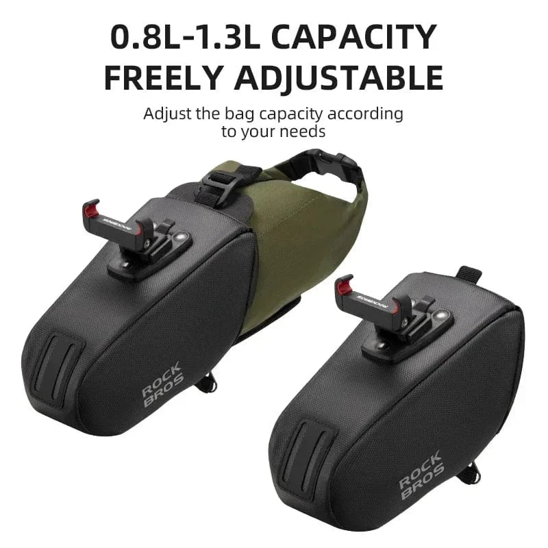 Bike & Bag Bicycle Saddle Bags C54 ROCKBROS - Expandable Bike Tail Bag (0.8L–1.3L)