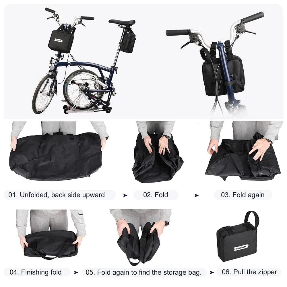Bike & Bag Bike Travel Bag Rhinowalk Folding Bike Carry Bag – Waterproof, Foldable & Portable for Brompton, 3 Sixty & More