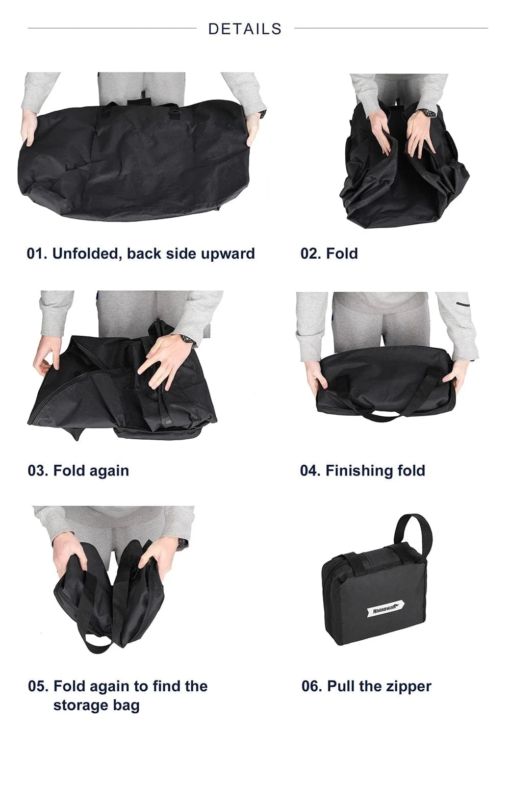 Bike & Bag Bike Travel Bag Rhinowalk Folding Bike Carry Bag – Waterproof, Foldable & Portable for Brompton, 3 Sixty & More