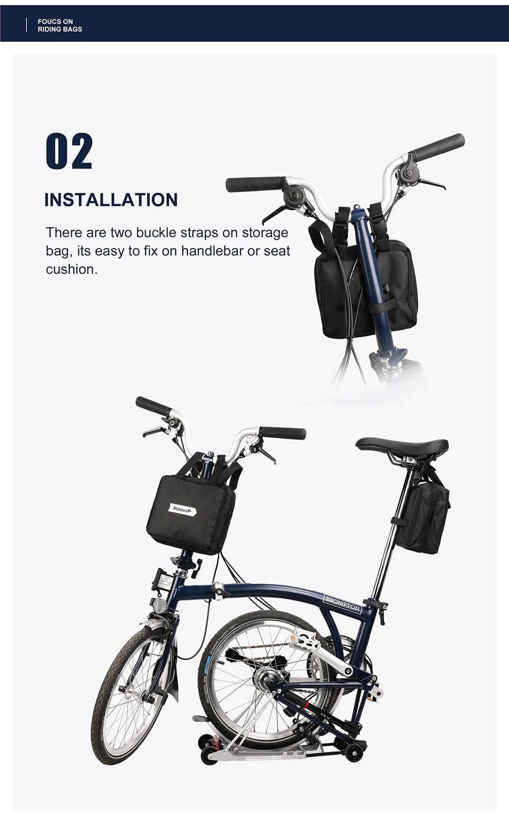 Bike & Bag Bike Travel Bag Rhinowalk Folding Bike Carry Bag – Waterproof, Foldable & Portable for Brompton, 3 Sixty & More