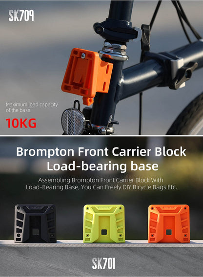 Bike & Bag Brompton Carrier Block RHINOWALK - Brompton Front Carrier Block (Brompton Carrier Block Adapter)