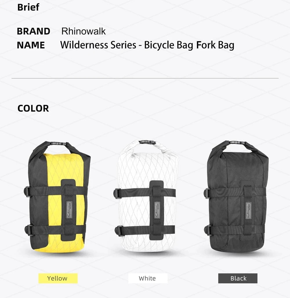 Bike & Bag Fork Bags RHINOWALK - Wilderness Series - Quick Release Front Fork Bags (6.5L)
