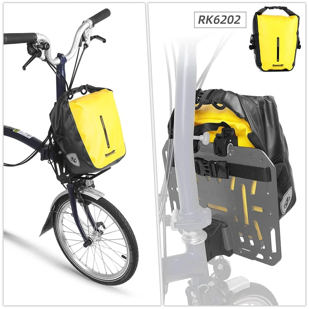 Bike & Bag Front Mount Adapter RHINOWALK - Brompton Front Mount Adapter for Bike Bags – Aluminium Alloy Bike Bag Carrier Block for Folding Bikes